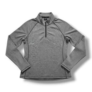 Champion Women’s Gray Quarter Zip Athletic Pullover Small